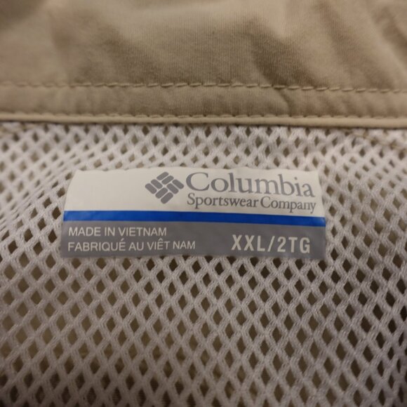 Columbia Bahama II Long Sleeve Fishing Shirt Men’s XXL Beige Omni-Shade UPF 30 - Picture 4 of 14